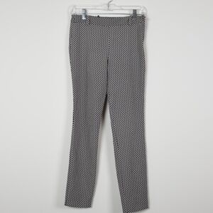 Zara Skinny Print Pants Career Zipper NWT XS